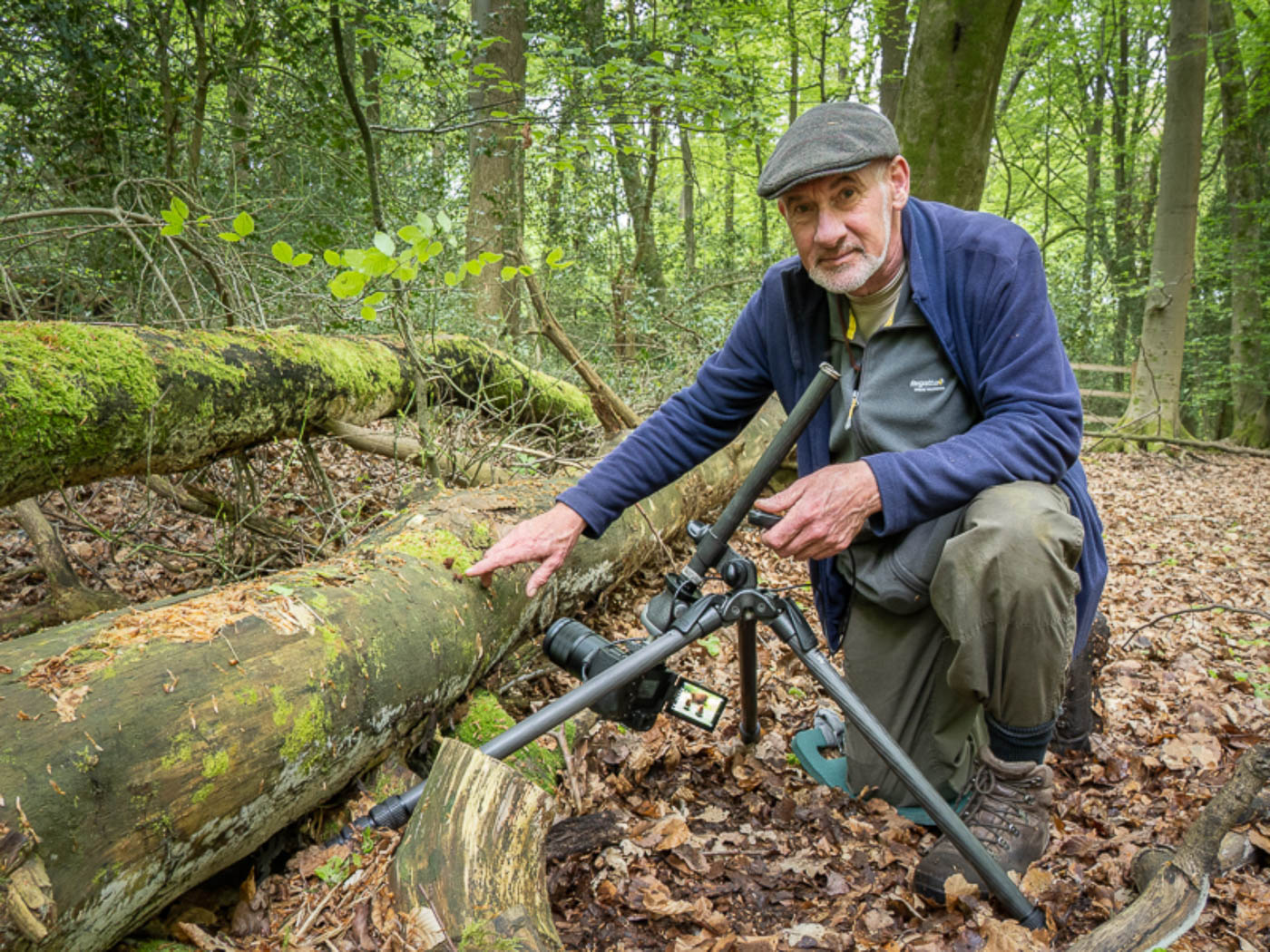 Photo © Gill Barry pointing out a slime mould.jpg